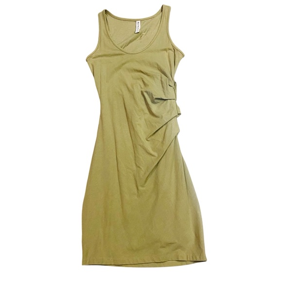 Athleta Della Shadow Olive Athleisure Ruched Dress Size XS - Picture 2 of 8